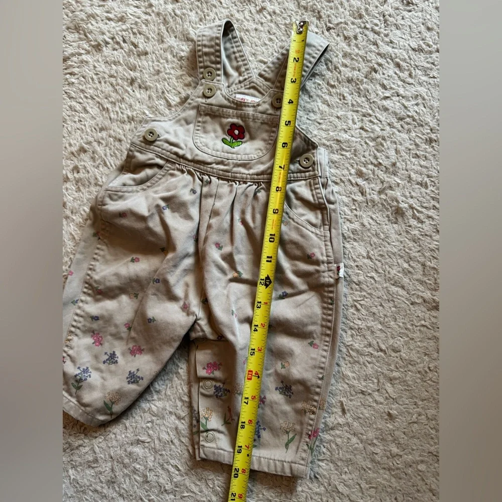 Vtg carters floral overalls baby girl 3-6 months